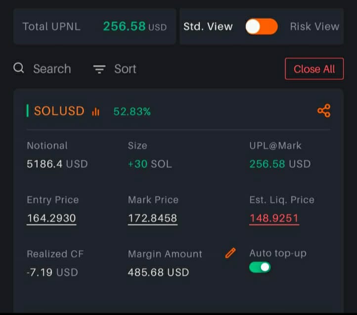 Feedback from trader 1
